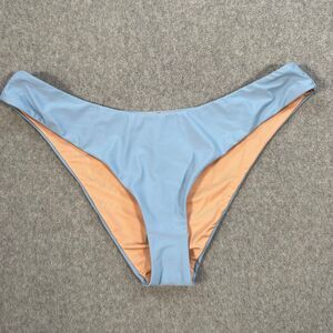 J. Crew Curved Waist Cheeky Bikini Bottom Women's Large Blue BC125 New